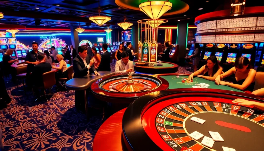 Experience the thrill of i9bet2h.club with glamorous casino tables and exciting gaming activities.