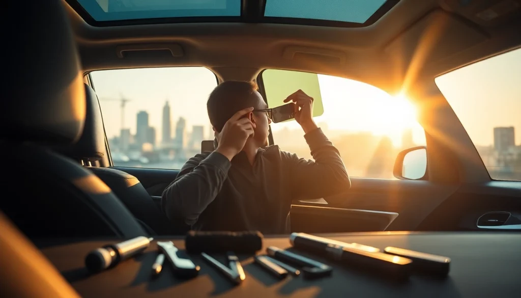 Enhance your vehicle's aesthetics with expert window tinting Cleveland TN service showing skilled installation.