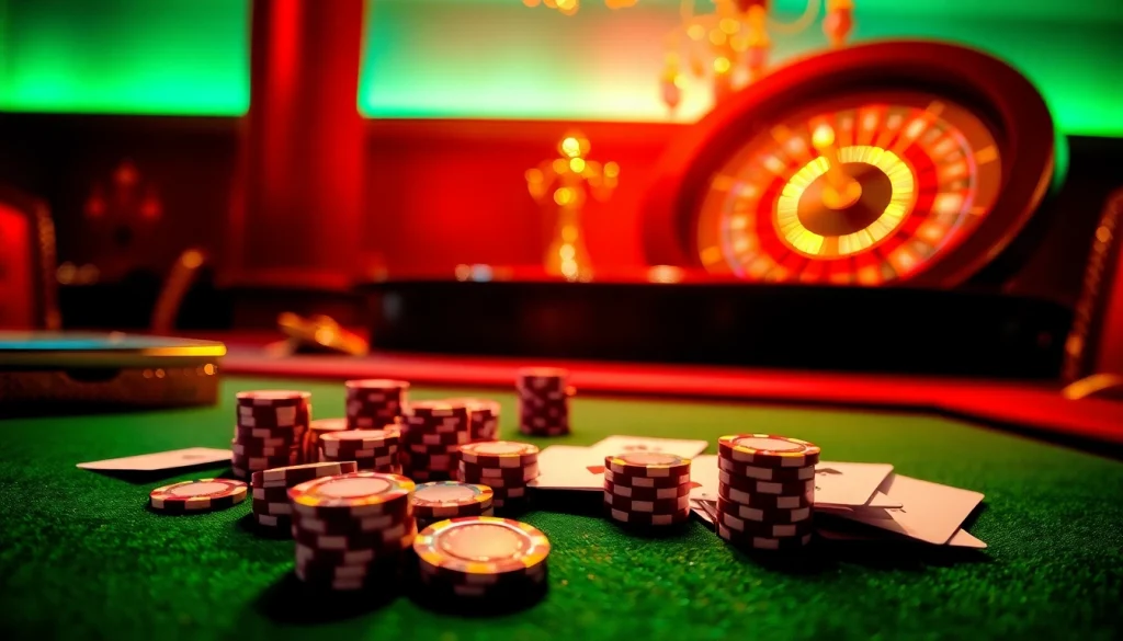 Placez vos paris dans un casino en ligne français engageant avec des tables vibrantes et des éléments de jeu luxueux.