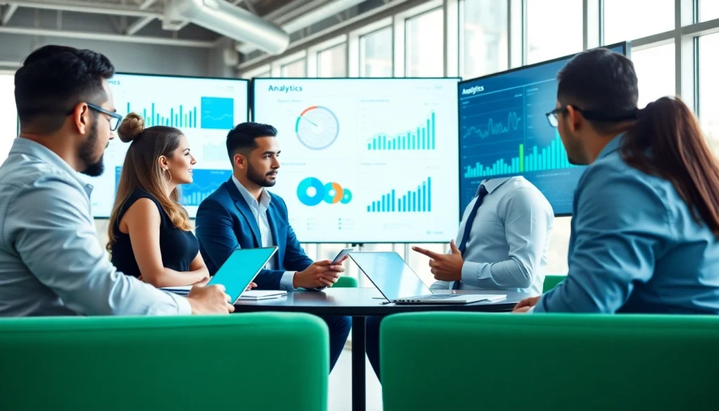 Visualize b2b competitive intelligence in action through a strategic business meeting.