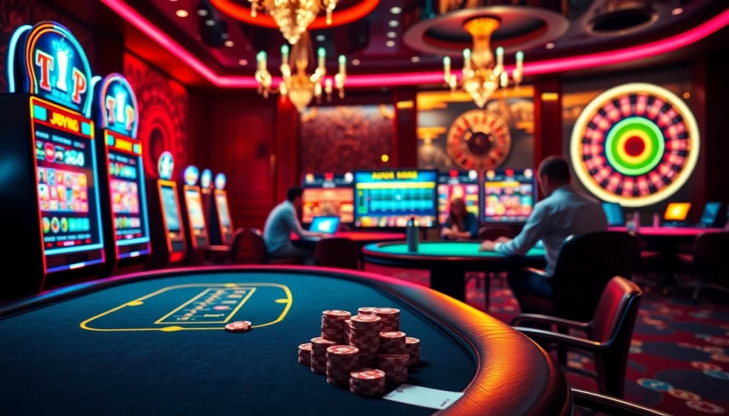 Vivez l'excitation dans un cadre luxueux d'un casino en ligne français avec du poker à enjeux élevés et de la roulette.