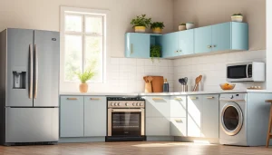 Affordable appliance showcase in a stylish kitchen environment with modern features.