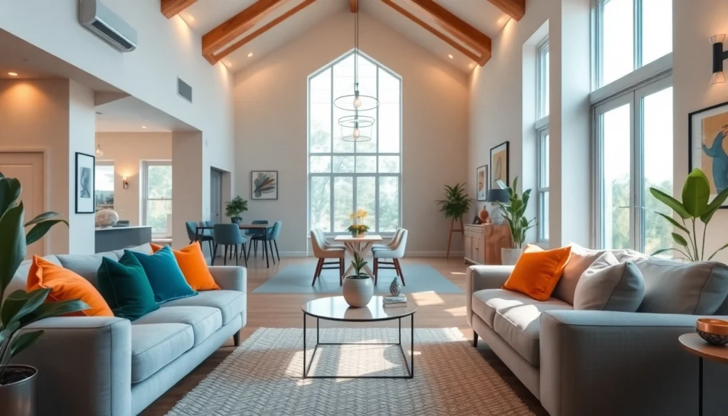 Revitalizing a living room through renovation with modern furnishings and decor.