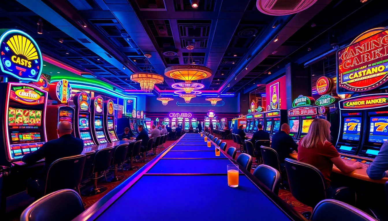 Erleben Sie den neue casino bonus ohne einzahlung in einer aufregenden Casino-Umgebung mit lebhaften Spielern.