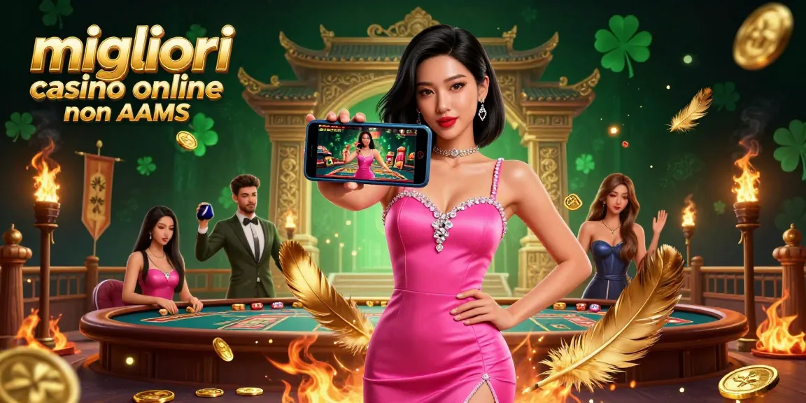 Vivi il brivido dei migliori casino online non AAMS con un'illustrazione sorprendente che mostra i giochi con croupier dal vivo.