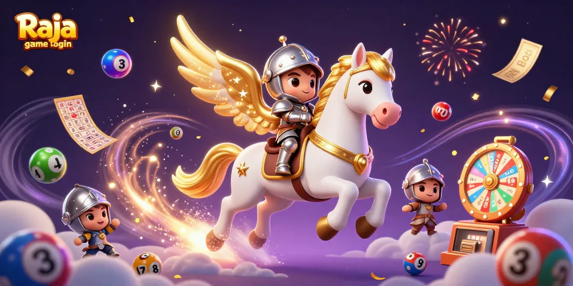 Experience Raja game login with vibrant lottery and gaming elements in a magical atmosphere.