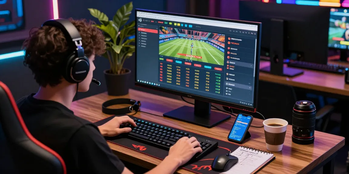 Engaged user exploring a secure 토토사이트 betting platform in a modern gaming setup.