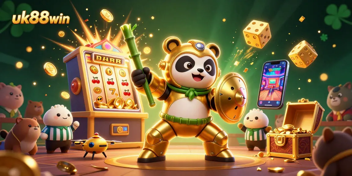 Experience the thrill of uk88win with an ultra-detailed 3D casino scene bursting with action.